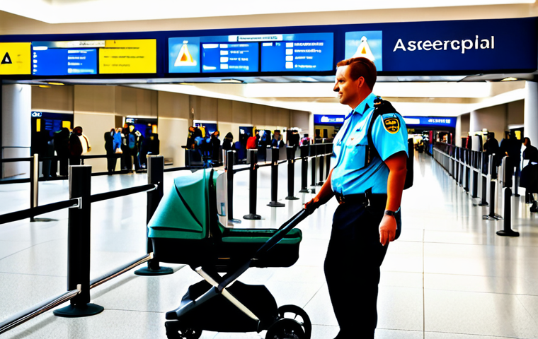 항공보안관리사와 승객 대면 서비스 - The "Contactless" Identity Verification Experience**
    A young, professional woman, dressed in sty...