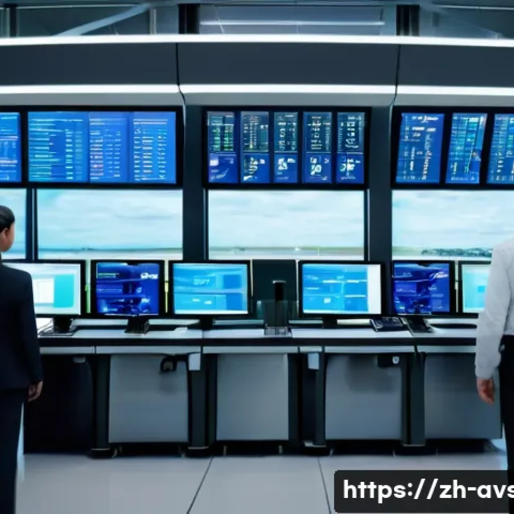 항공보안관리사 자격증 시험일정 및 준비 - **Prompt 1: Modern Airport Security Operations Center**
    A highly detailed, wide-angle shot of a ...