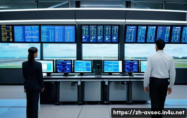 항공보안관리사 자격증 시험일정 및 준비 - **Prompt 1: Modern Airport Security Operations Center**
    A highly detailed, wide-angle shot of a ...