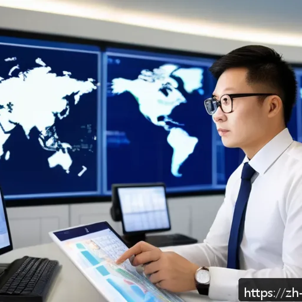 항공보안관리사 이직 성공 후기 - A professional aviation safety manager in a modern airport control room, attentively studying update...